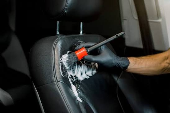 Cleaning and conditioning a car seat